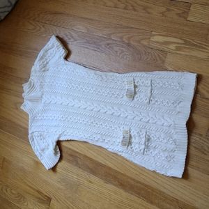 Cream short sleeved sweater dress size 10/12